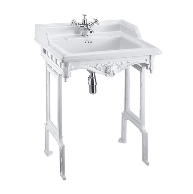 Classic 65cm basin with white aluminium basin stand B15 T43